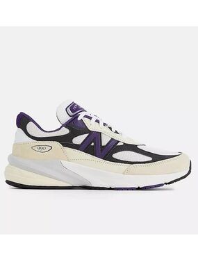 New Balance 990v6 Made in USA  White Black Plum Phantom U990WB6 Men's SZ 12